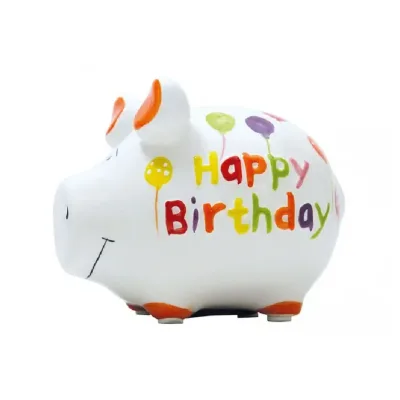Spaarpot spaarvarken verjaardag Happy Birthday